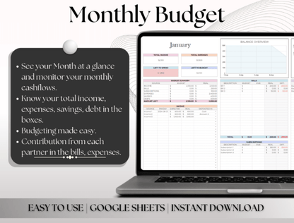 All-in-One Household Budget Tracker (MRR) - Social Canvas