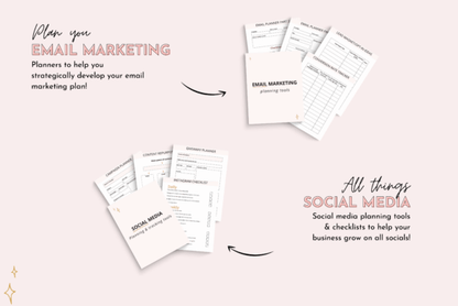 Printable Small Business Planner – 115-Page PDF for Entrepreneurs & Coaches - Social Canvas