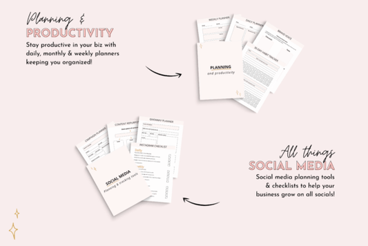 Printable Small Business Planner – 115-Page PDF for Entrepreneurs & Coaches - Social Canvas