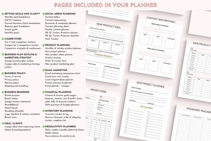 Printable Small Business Planner – 115-Page PDF for Entrepreneurs & Coaches - Social Canvas