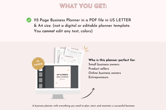 Printable Small Business Planner – 115-Page PDF for Entrepreneurs & Coaches - Social Canvas