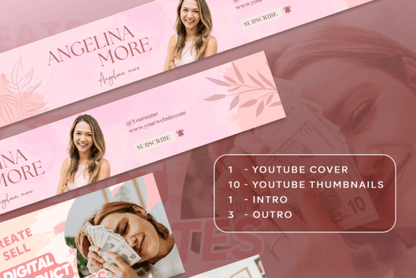 YouTube Branding Kit – Professional Canva Templates for Channel Art, Thumbnails & More (MRR) - Social Canvas