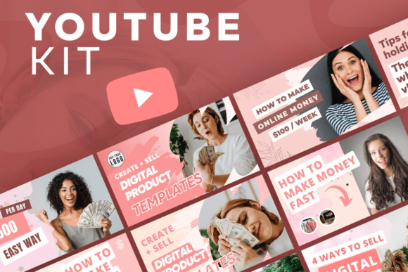 YouTube Branding Kit – Professional Canva Templates for Channel Art, Thumbnails & More (MRR) - Social Canvas