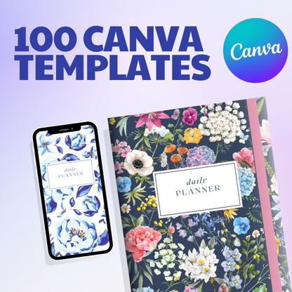 100 Editable KDP Canva Templates – Easy-to-Customize 2025 Interiors (MRR)