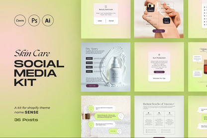 Social Media Kit for Sense Shopify Theme (MRR)