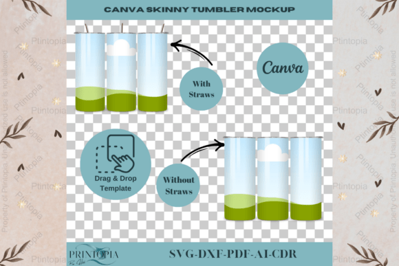 Skinny Tumbler Mockup - Social Canvas