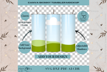 Skinny Tumbler Mockup - Social Canvas