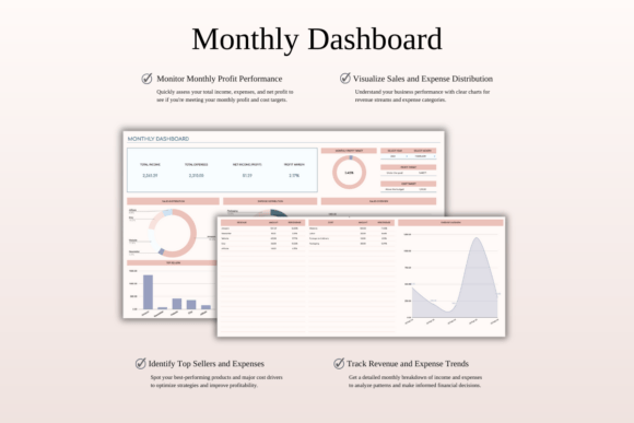 Small Business Bookkeeping Spreadsheet – Excel & Google Sheets Template for Income & Expense Tracking - Social Canvas