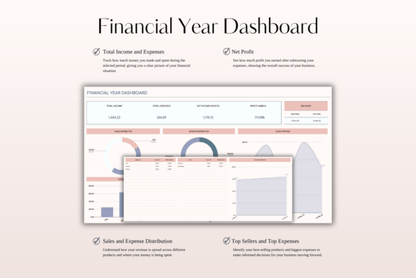 Small Business Bookkeeping Spreadsheet – Excel & Google Sheets Template for Income & Expense Tracking - Social Canvas