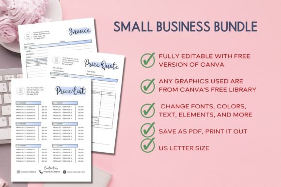 Small Business Document Bundle – Editable Canva Templates for Branding & Operations - Social Canvas