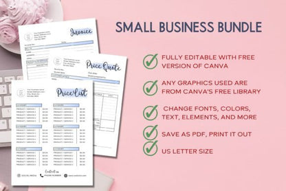 Small Business Document Bundle – Editable Canva Templates for Branding & Operations - Social Canvas