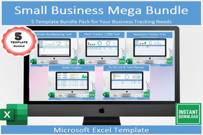 Small Business Mega Bundle – 10 Excel Templates for Finance, Planning & Operations - Social Canvas