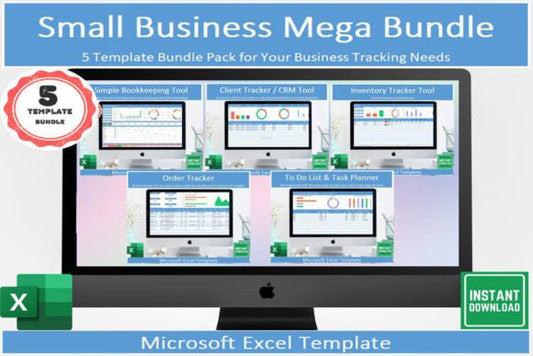 Small Business Mega Bundle – 10 Excel Templates for Finance, Planning & Operations - Social Canvas