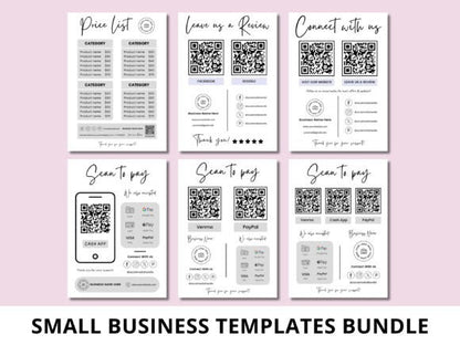 Small Business Sign Bundle – Editable Canva Templates for Shops & Market Displays - Social Canvas