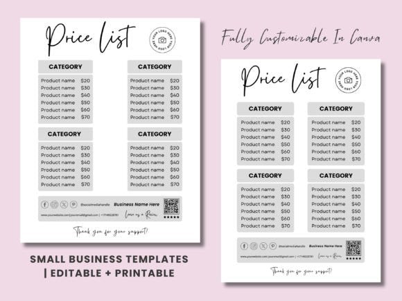 Small Business Sign Bundle – Editable Canva Templates for Shops & Market Displays - Social Canvas