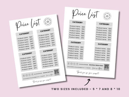 Small Business Sign Bundle – Editable Canva Templates for Shops & Market Displays - Social Canvas