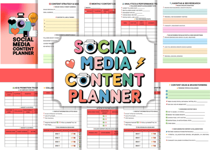 Social Media Content Planner – Editable Canva Template for Monthly Post Planning - Social Canvas