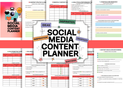 Social Media Content Planner – Editable Canva Template for Monthly Post Planning - Social Canvas