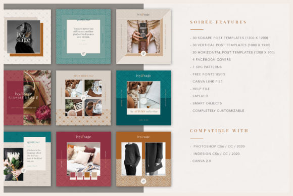 Soirée | Social Media Pack - Social Canvas