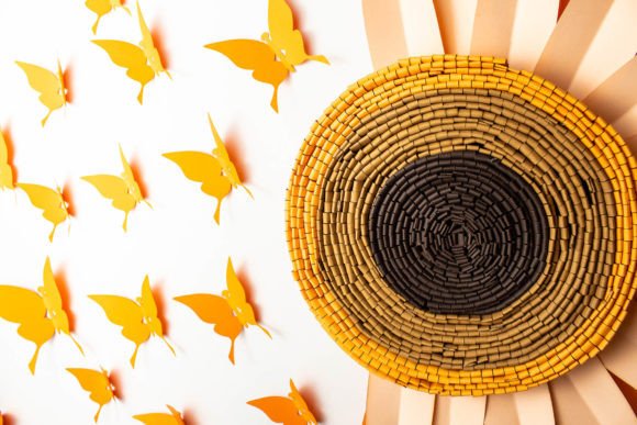 Sunflower & Butterfly Clipart – Half-Flower Aesthetic PNG Set (MRR) - Social Canvas