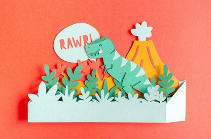 T-Rex Dinosaur Pop-Up Birthday Card – Fun DIY SVG Template (MRR) - Social Canvas