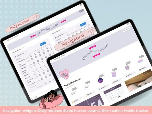 Notion Self-Care Planner & Tracker (MRR) - Social Canvas