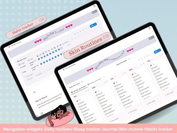 Notion Self-Care Planner & Tracker (MRR) - Social Canvas