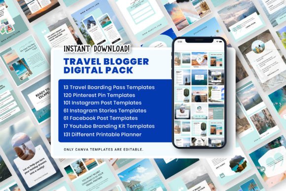 Travel Social Media and Printable Bundle - Social Canvas
