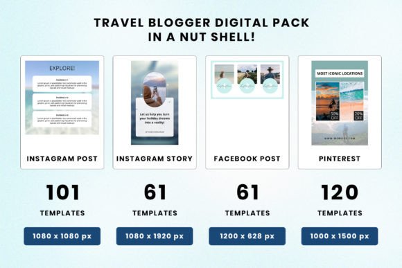 Travel Social Media and Printable Bundle - Social Canvas