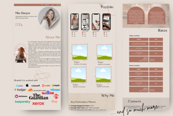 UGC Canva Website Template, Link in Bio - Social Canvas