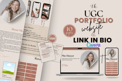 UGC Canva Website Template, Link in Bio - Social Canvas