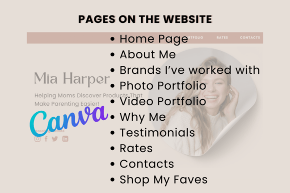 UGC Canva Website Template, Link in Bio - Social Canvas