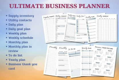 Ultimate Business Planner – Printable & Editable Canva Templates for Entrepreneurs - Social Canvas
