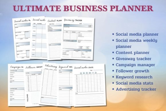 Ultimate Business Planner – Printable & Editable Canva Templates for Entrepreneurs - Social Canvas
