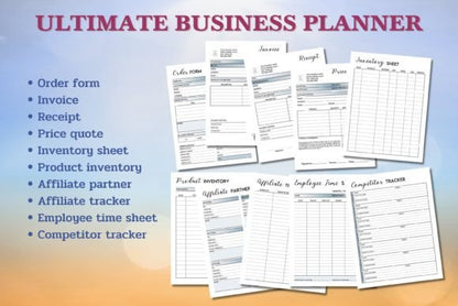 Ultimate Business Planner – Printable & Editable Canva Templates for Entrepreneurs - Social Canvas