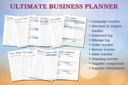 Ultimate Business Planner – Printable & Editable Canva Templates for Entrepreneurs - Social Canvas