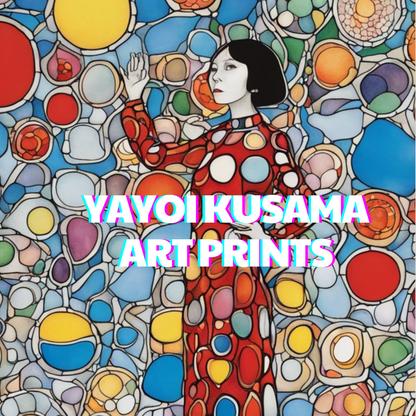 Yayoi Kusama Art Prints | 70 Printable Posters Bundle Featuring Iconic Geometric and Modern Patterns (MRR)