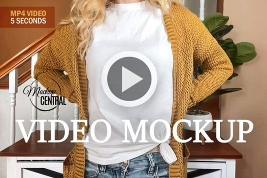Video T-Shirt Mockup on Woman – Realistic Apparel Mockup for POD & Etsy Sellers (MRR) - Social Canvas