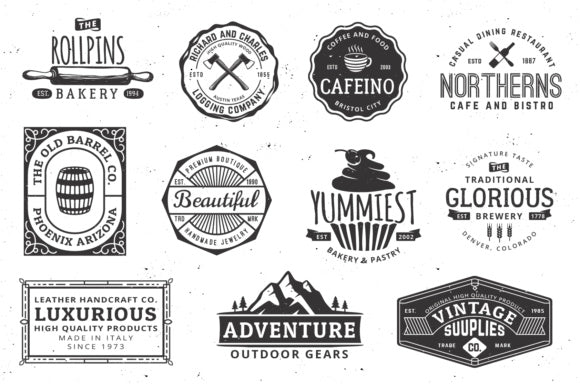 Vintage Logo Templates – Editable Retro & Classic Branding