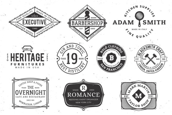 Vintage Logo Templates – Editable Retro & Classic Branding
