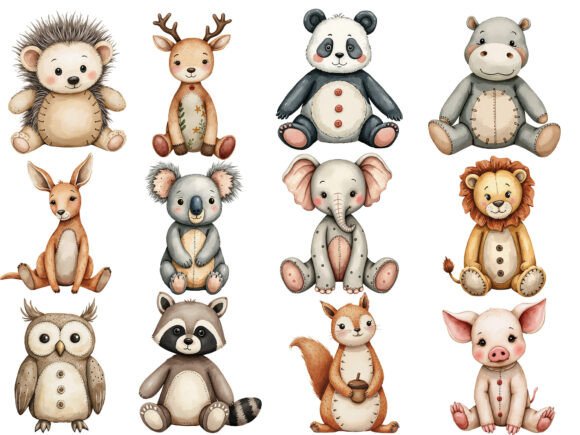 Vintage-Style Knitted Plush Baby Animals Digital Download (MRR) - Social Canvas