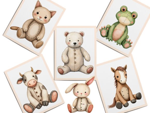 Vintage-Style Knitted Plush Baby Animals Digital Download (MRR) - Social Canvas