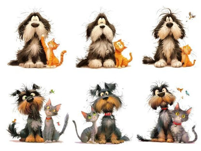 Watercolor Quirky Friendship Clip Art - Social Canvas