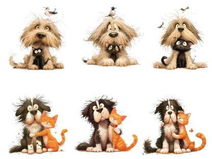 Watercolor Quirky Friendship Clip Art - Social Canvas