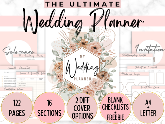 Printable Wedding Planner – Organized Wedding Binder for Brides-to-Be (MRR) - Social Canvas