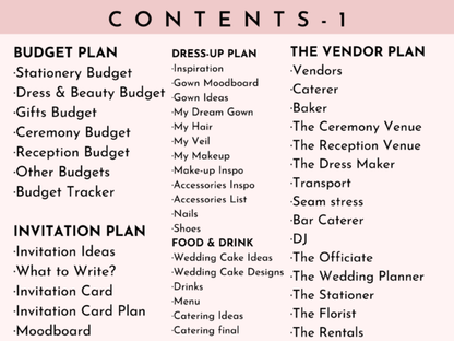 Printable Wedding Planner – Organized Wedding Binder for Brides-to-Be (MRR) - Social Canvas