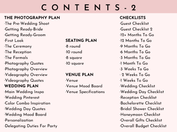 Printable Wedding Planner – Organized Wedding Binder for Brides-to-Be (MRR) - Social Canvas