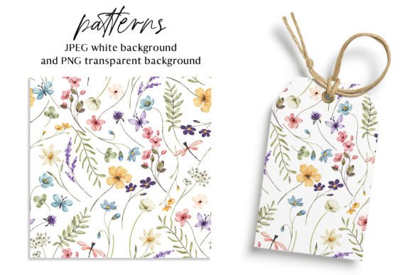 Wildflower & Butterfly Clipart Set with Dragonflies (MRR) - Social Canvas