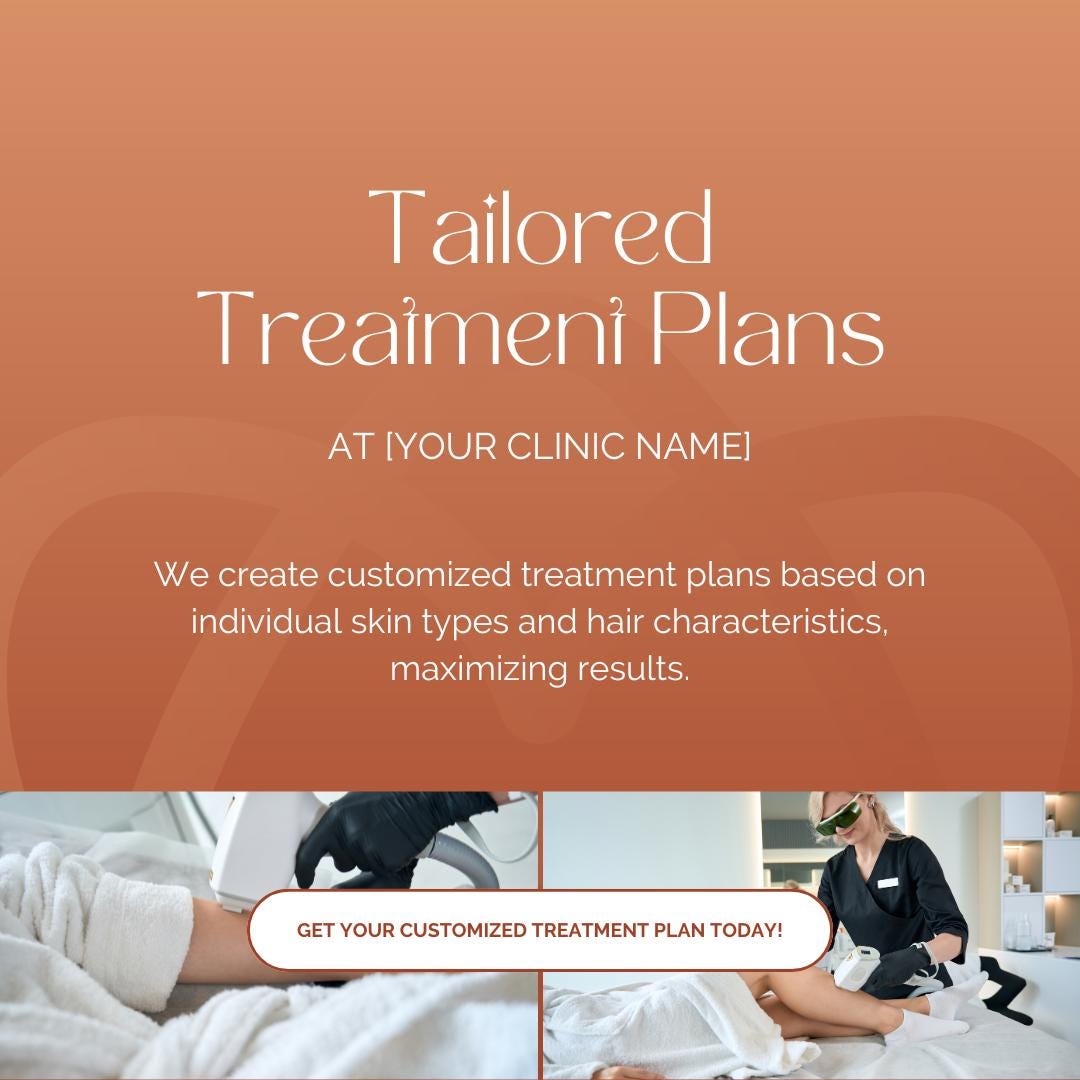 Laser Hair Removal Canva Templates | Social Media Marketing Kit for Beauty & Aesthetics | Social Media Planner, Analytics Guide - Social Canvas