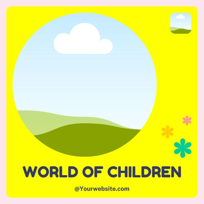 KidsZone Canva Templates | Kids Store and Toy Shop Social Media Kit | Bright and Playful Marketing Graphics | Digital Download - Social Canvas